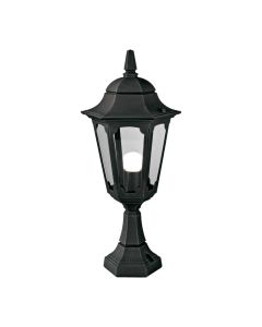 Parish 1 Light Pedestal Lantern - Black