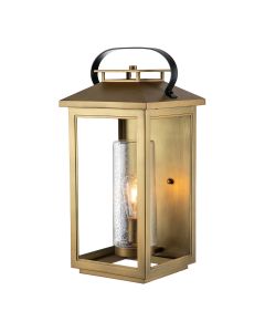 Atwater 1 Light Large Wall Lantern - Painted Distressed Brass