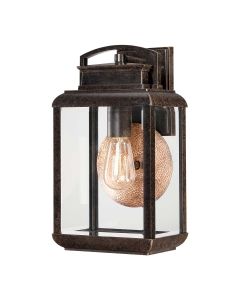 Byron 1 Light Medium Wall Lantern - Imperial Bronze with Copper Reflector