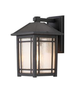 Cedar Point 1 Light Wall Lantern - Medium - Black