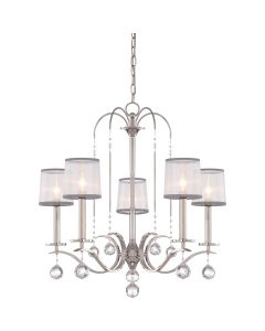 Whitney 5 Light Chandelier - Imperial Silver