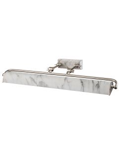 Winchfield 4lt Large Picture Light - Polished Nickel & White Marble Effect