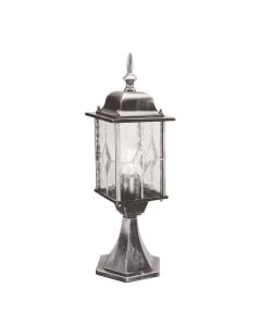 Wexford 1 Light Pedestal Lantern - Black/Silver