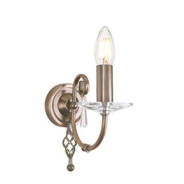 Aegean 1 Light Wall Light - Aged Brass