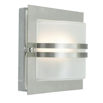 Bern 1 Light Wall Lantern - Stainless Steel With Frosted Glass