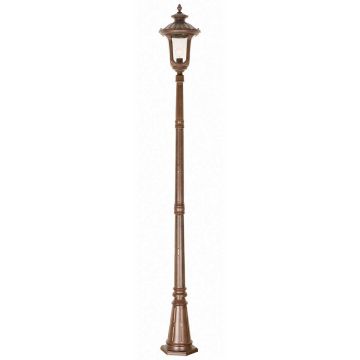 Chicago 1 Light Medium Lamp Post - Rusty Bronze Patina