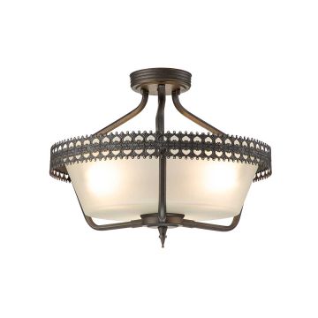 Crown 3 Light Semi-Flush / Pendant - Iron Gate