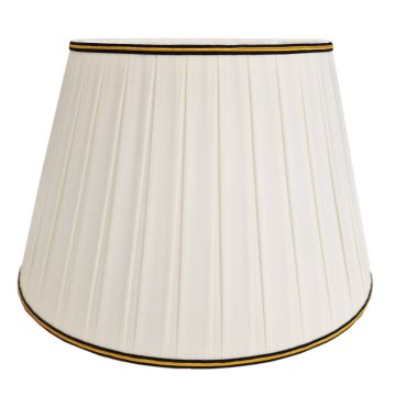 16" Cotton Black Trim Box Pleat Ivory (41Cm)