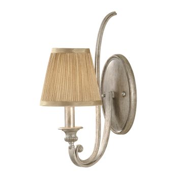Abbey 1 Light Wall Light - Silver Sand