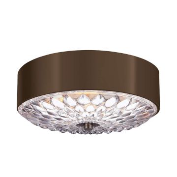 Botanic 3 Light Small Flush - Dark Aged Brass