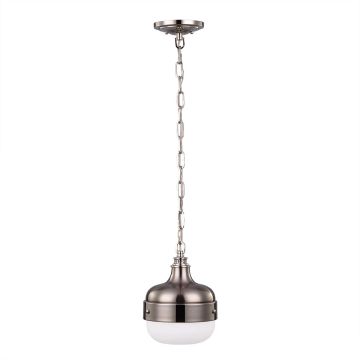 Cadence 1 Light Mini Pendant - Polished Nickel / Brushed Steel