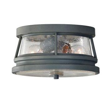 Chelsea Harbor 2 Light Flush Lantern - Storm Cloud