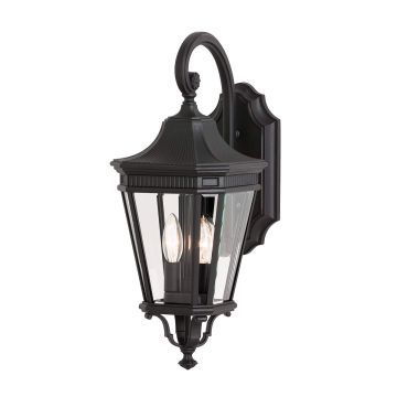 Cotswold Lane 2 Light Medium Wall Lantern - Black