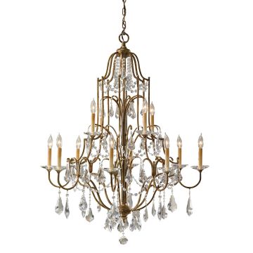 Valentina 12 Light Multi-Light-Tier Chandelier - Oxidized Bronze