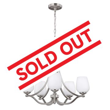 Vintner 5 Light Chandelier - Satin Nickel