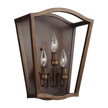 Yarmouth 3 Light Wall Light - Painted Aged Brass