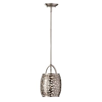Zara 1 Light Mini Pendant - Brushed Steel