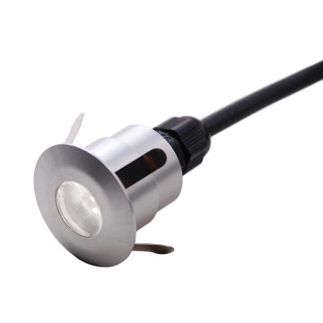 Fusion Plain Push In, In-Ground / Deck Light - Brushed / Machined Aluminium