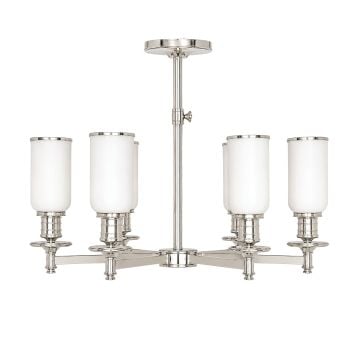 Highgate 6 lt Chandelier - Polished Nickel