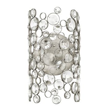 Anya 2 Light Wall Light - Silver Leaf
