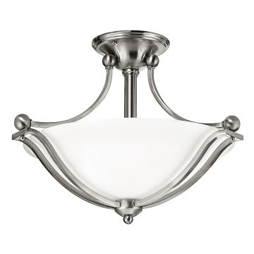 Bolla 2 Light Semi-Flush - Brushed Nickel