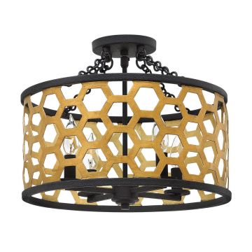 Felix 4 Light Semi-Flush - Sunset Gold