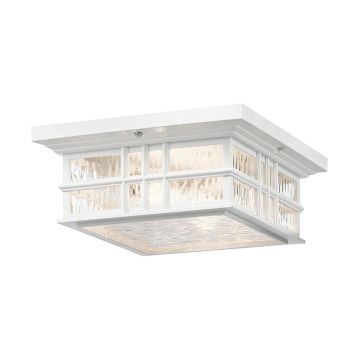 Beacon Square 2 Light Flush - White