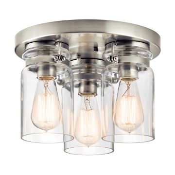 Brinley 3 Light Flush - Brushed Nickel