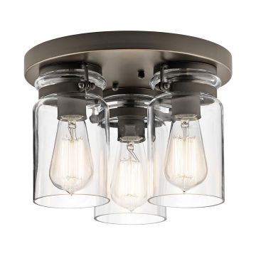 Brinley 3 Light Flush - Olde Bronze