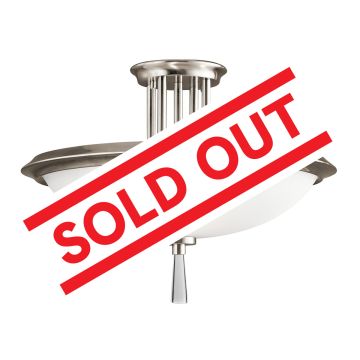 Dreyfus 3 Light Semi-Flush - Classic Pewter