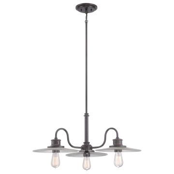 Admiral 3 Light Chandelier - Imperial Bronze