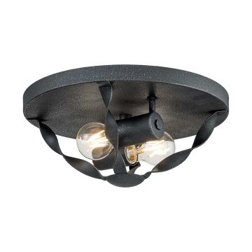 Bradbury 2 Light Flush - Grey Ash
