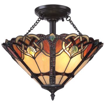 Cambridge 2 Light Large Semi-Flush - Vintage Bronze