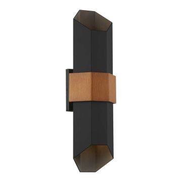 Chasm LED Wall Lantern - Large - Matte Black