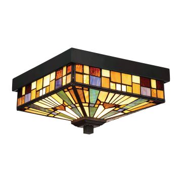 Inglenook 2 Light Outdoor Flush - Valiant Bronze