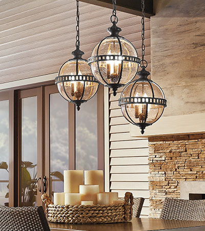Kichler Halleron chain lanterns