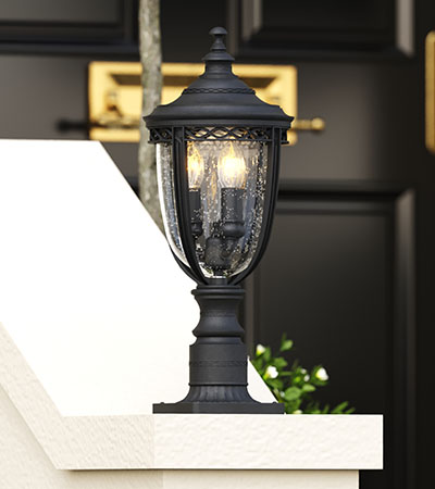 Feiss English Bridal pedestal in black