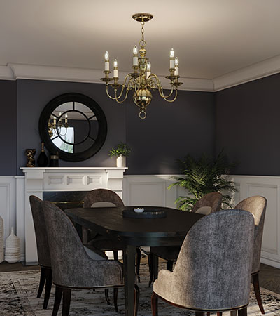 Country & Traditional Lighting - image of a traditional chandelier